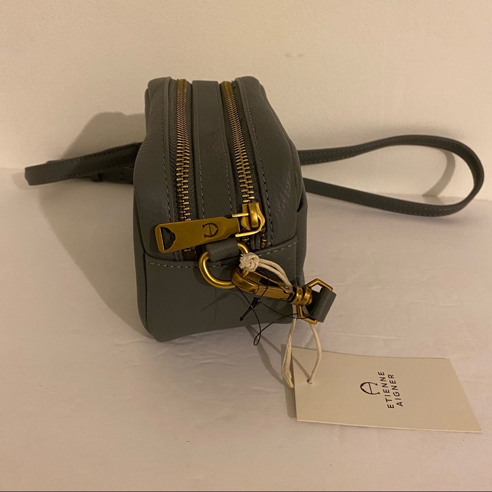 Etienne Aigner - Adeline Mini Ca Double Zip Crossbody Camera bag βslateβ gray π - Picture 9 of 15